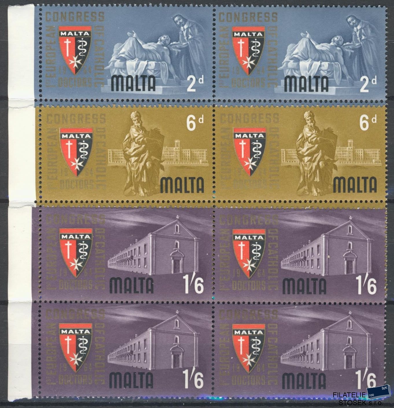 Malta známky Mi 289-91 4 Blok