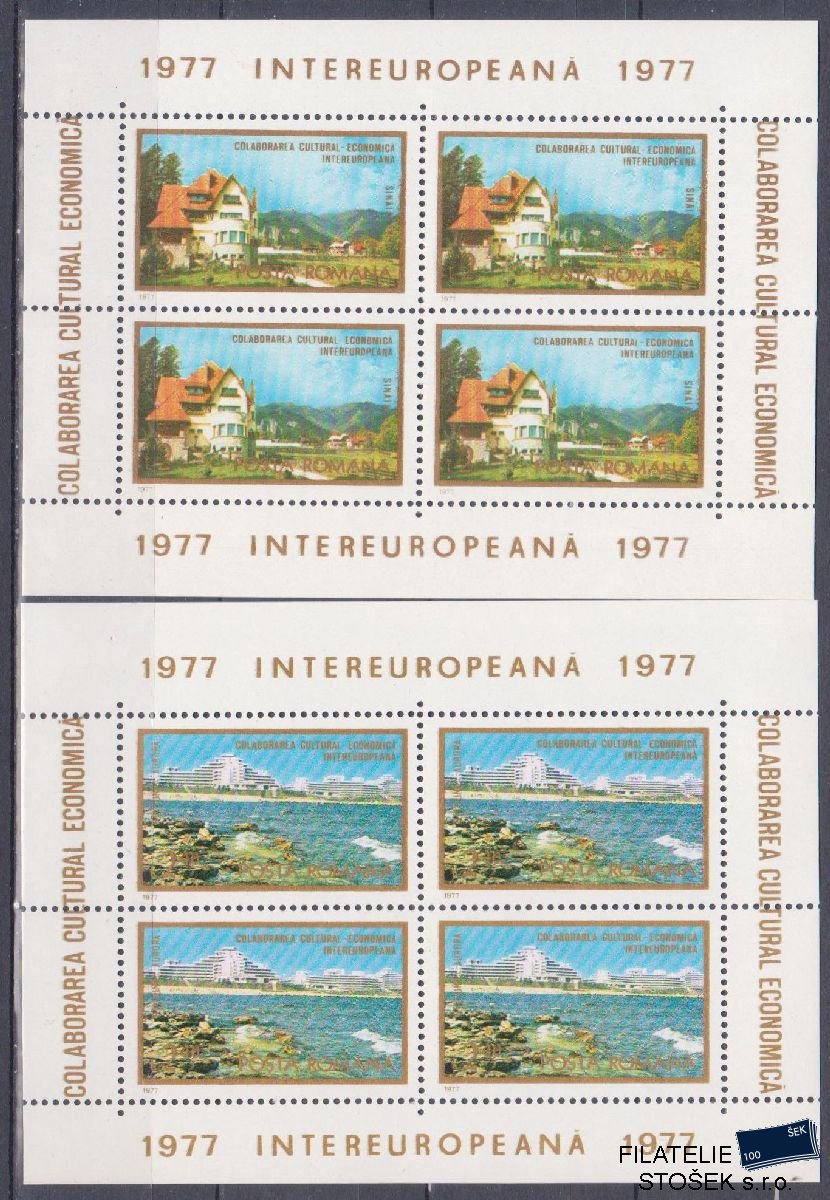 Rumunsko známky Mi Blok 141-42