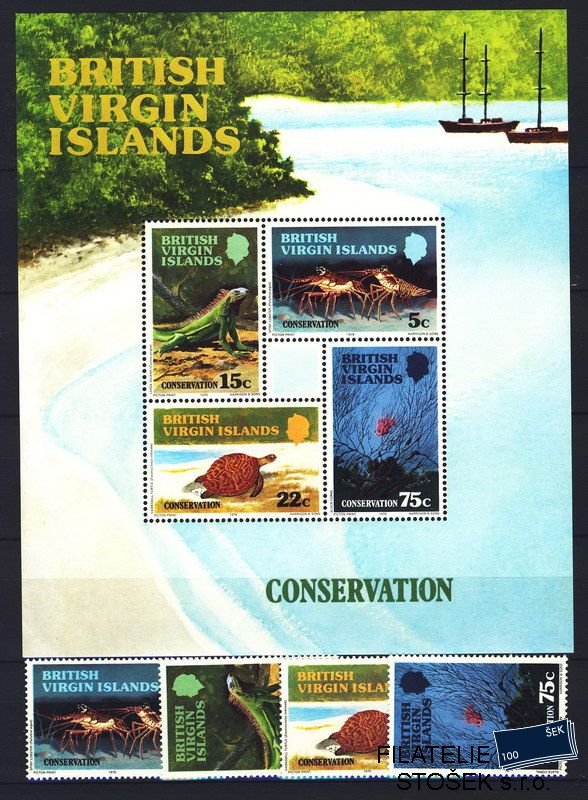 Virgin Islands známky Mi 0348-51 + Bl. 9