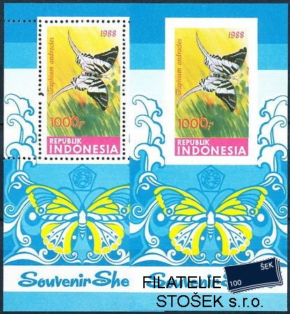 Indonesia známky Mi Bl.65A+B