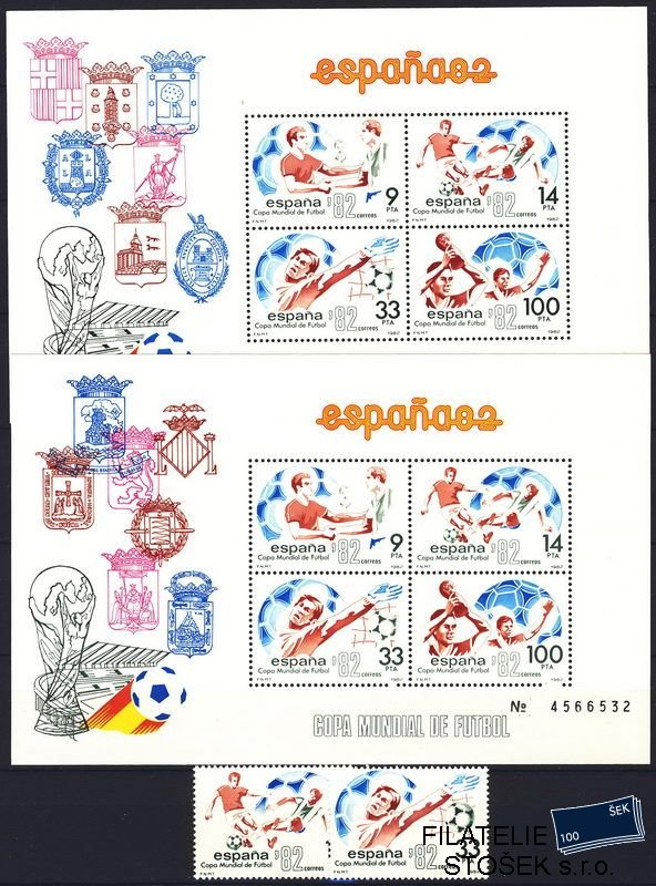 Španělsko známky Mi 2548-9+Bl.25-6