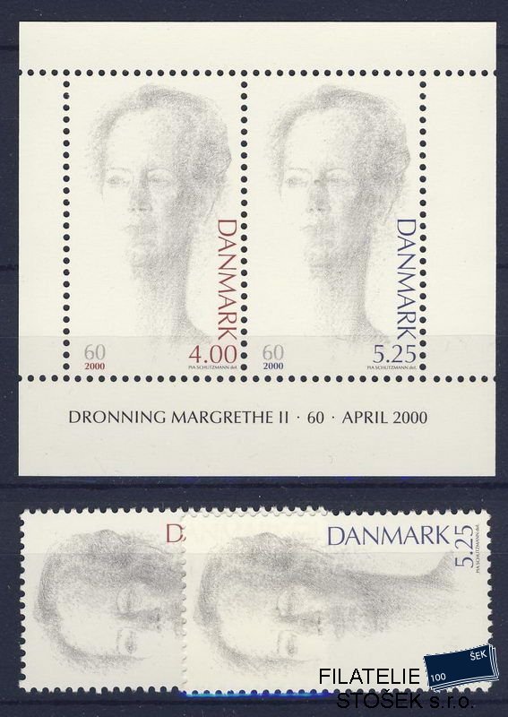 Dánsko Mi 1238-9 + Bl. 14