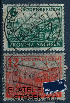 Sovětská Zóna-Sachsen známky Mi 090-1