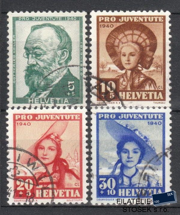 Švýcarsko známky 373-76