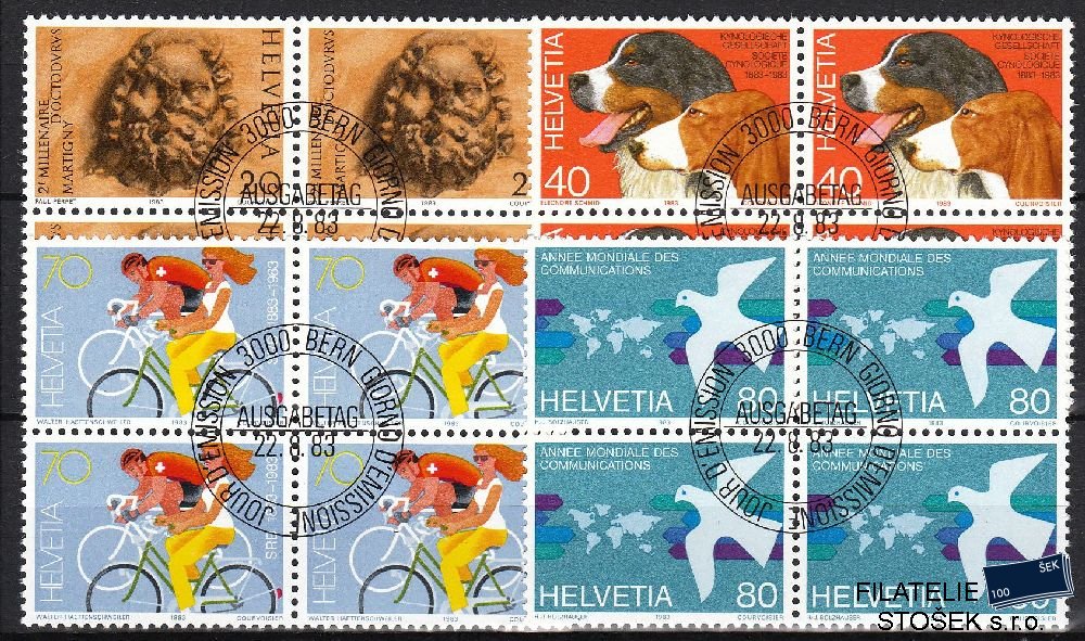 Švýcarsko známky Mi 1256-59 4 Blok