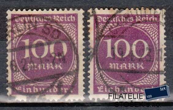 Dt. Reich známky Mi 268 Barvy