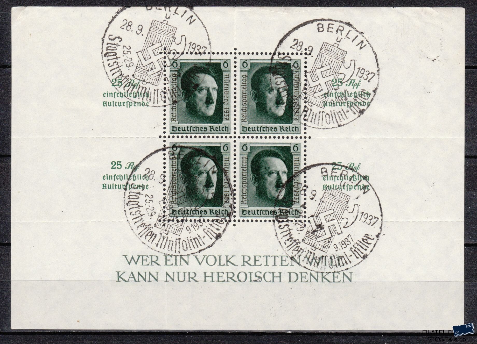 Dt. Reich známky Blok 11 KVP