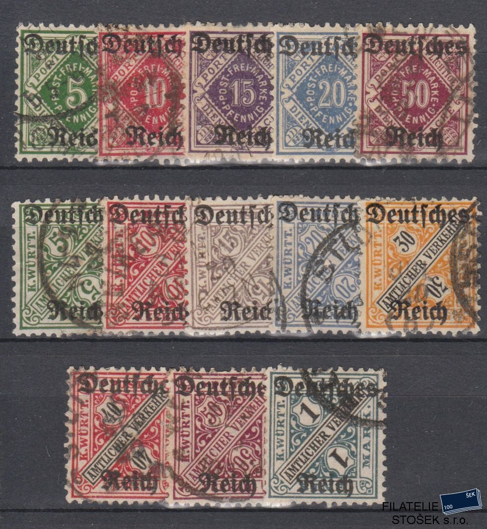 Dt. Reich známky Mi D 52-64