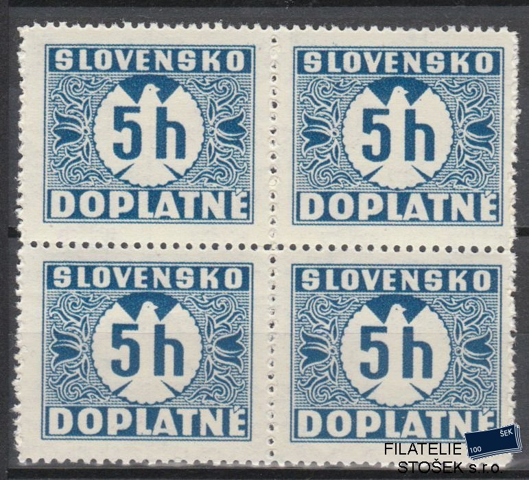 Slovenský štát známky D1 Průsvitka - 4 Blok