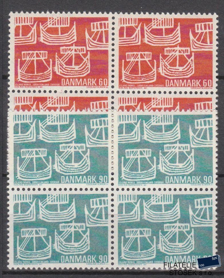 Dánsko známky 475-76 4 Blok