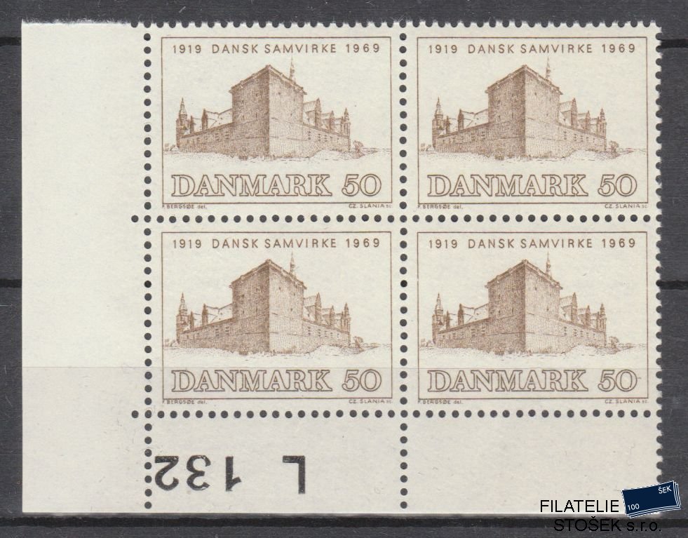 Dánsko známky 480 4 blok