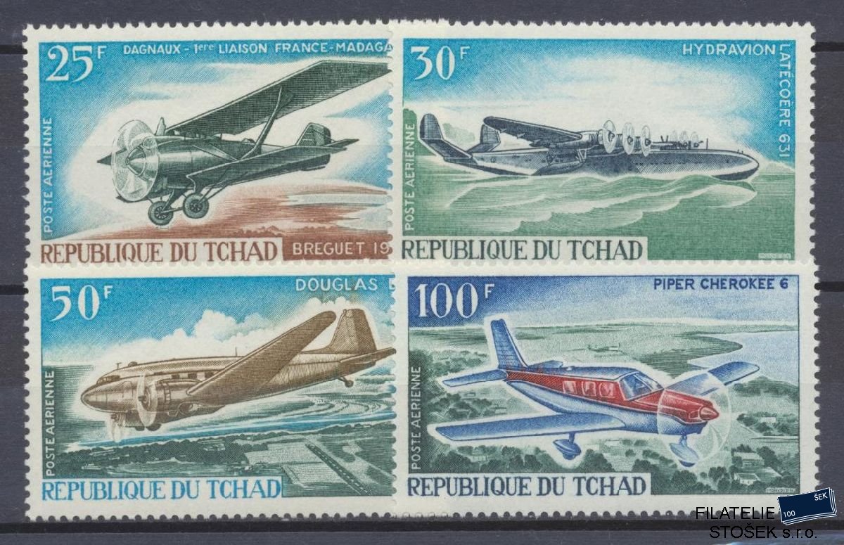 Tchad známky Mi 179-182 - Letadla