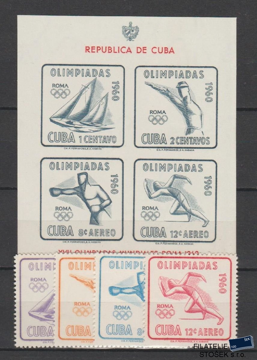 Kuba známky Mi 669-72 + Bl 18