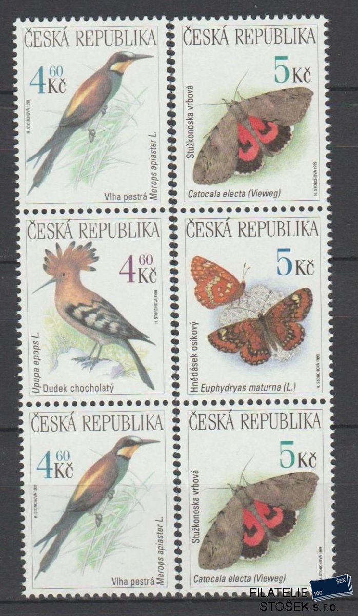 Česká republika známky 209-212 3 Pásky