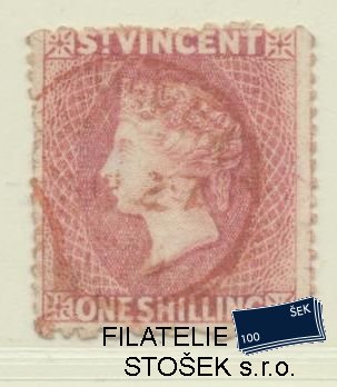 St. Vincent známky SG 20 - Červené razítko Kz