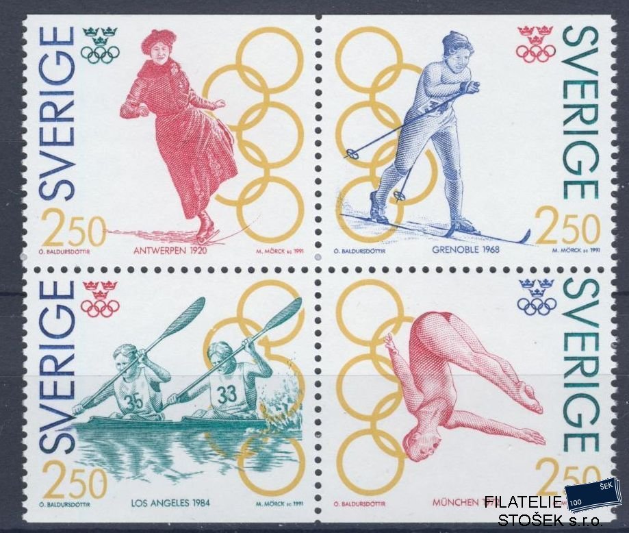 Švédsko známky Mi 1674-77 - OH 1992