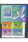 Tuvalu známky Mi 1345-48 + Bl 139 - Skauti