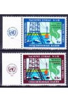 OSN USA známky Mi 0222-3 + kupón s emblémem OSN