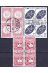 Dánsko známky Čtyřbloky Mi 675+677-8