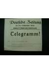 Rakousko celistvosti - Telegramm - Wien 1916 - Císař je v Schonbrunnu
