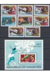 Maledivy známky Mi 497-504 + Bl 23 - Kosmos