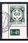 Protektorát známky SL 4 Rohová známka Dč 1-41