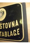 C.K. Poštovna - K.K Postablage - Rakouský poštovní štít plechový