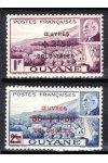 Guyane známky 1944 Pétain surchargés