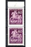Protektorát známky 102 Dvoupáska krajová - DV tečka mezi číslicemi 1943