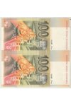 Slovensko bankovky - 100 Ks nerozřezaný pár