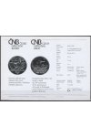 Certifikát k pamětní stříbrné minci - 550 výročí Jiřího z Poděbrad