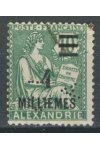 Alexandrie známky Yv 66 perfin