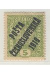 ČSR I známky 34 Ia - Obtisk - Zvrásněný papír