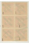 ČSR I známky 78 6 Blok   - Dvojitý přetisk - Různé sklony