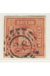 Bayern známky Mi 13 KVP Stržený papír