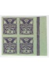 ČSR I známky 144 Zt - 4 Blok - Zelenomodrý papír