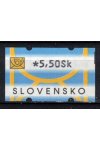Slovensko známky AT I hodnota 5,50 Sk DV svislá čárka v pravém okraji