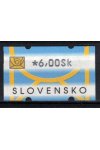 Slovensko známky AT I hodnota 6 Sk DV černá svislá čárka vlevo nahoře