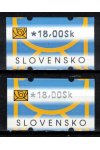 Slovensko známky AT II hodnota 18 Sk světlý a tmavý tisk