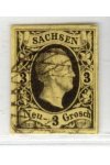 Sachsen známky Mi 6 miniaturní průpich