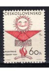 Československo známky 1292 DV barevné skvrny u pravého okraje