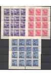 Protektorát známky 108-110 4 Blok - Miniatura