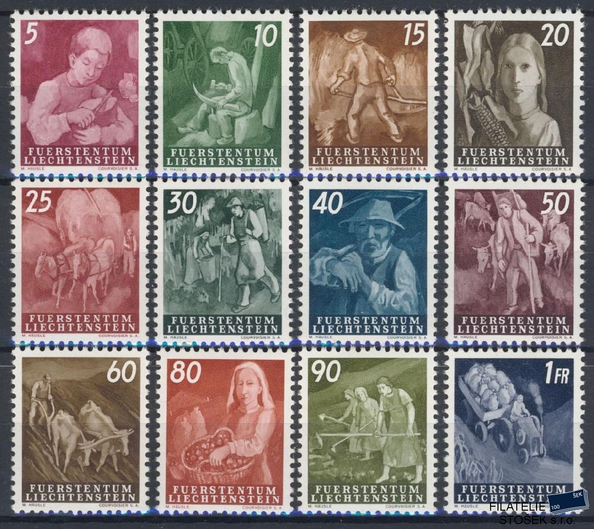 Liechtenstein známky Mi 289-300