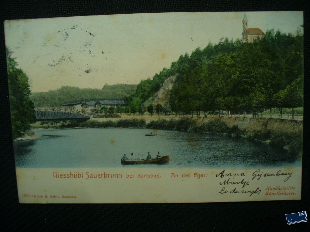 Pohlednice - Giesbübl Sauerbrunn bei Karlsbad