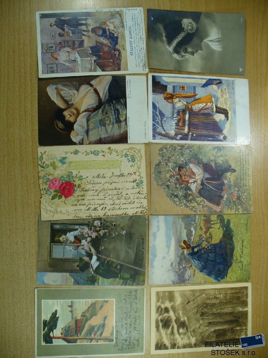 Partie pohlednic - Náměty - Česká razítka