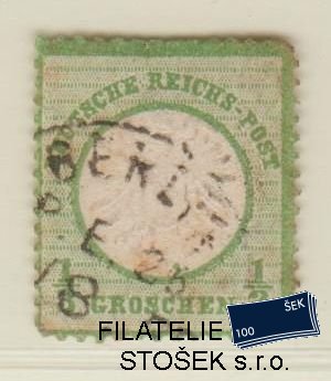 Deutsches Reich známky Mi 17 - Natržená - Rezavá