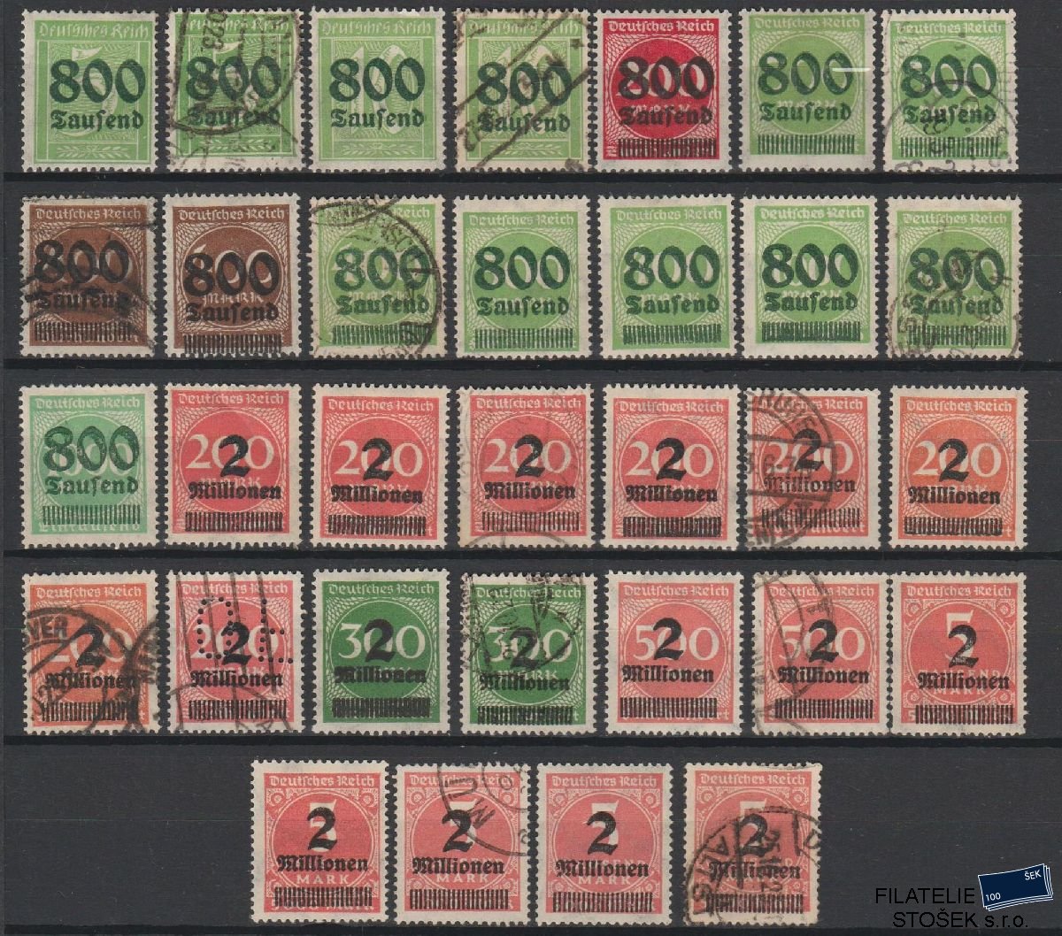Deutsches Reich známky Mi 301-12 -  Sestava