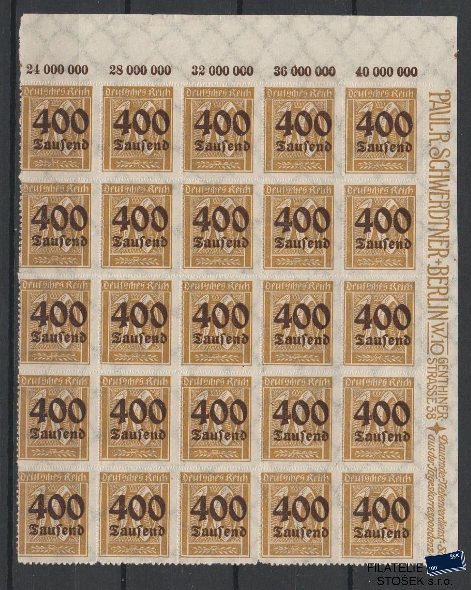 Deutsches Reich známky Mi 299 25 Blok