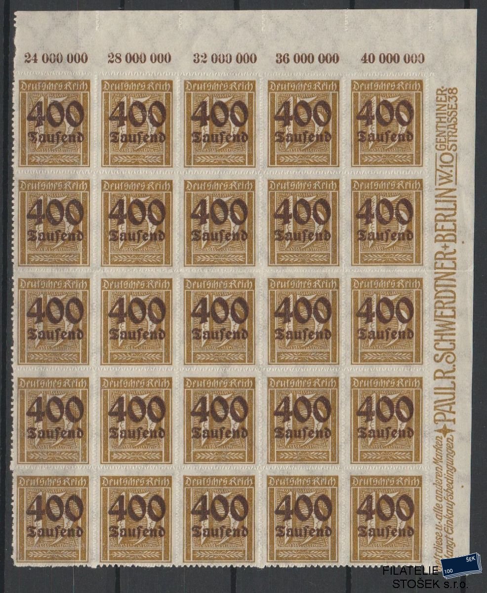 Deutsches Reich známky Mi 297 25 Blok