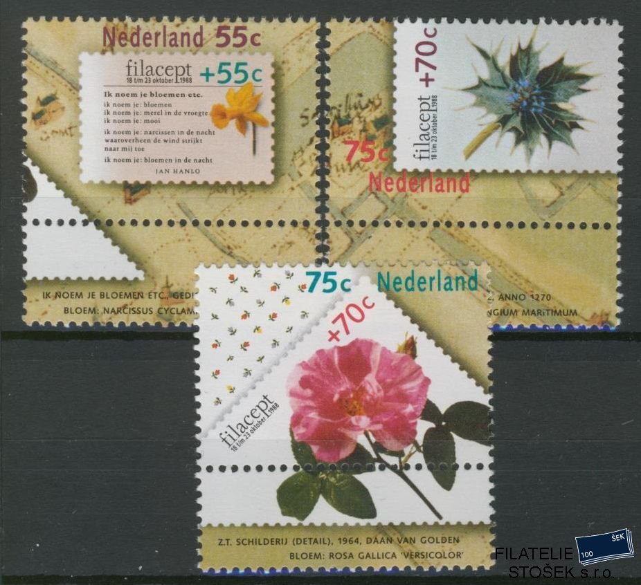 Holandsko známky Mi 1336-8 známky z aršíku